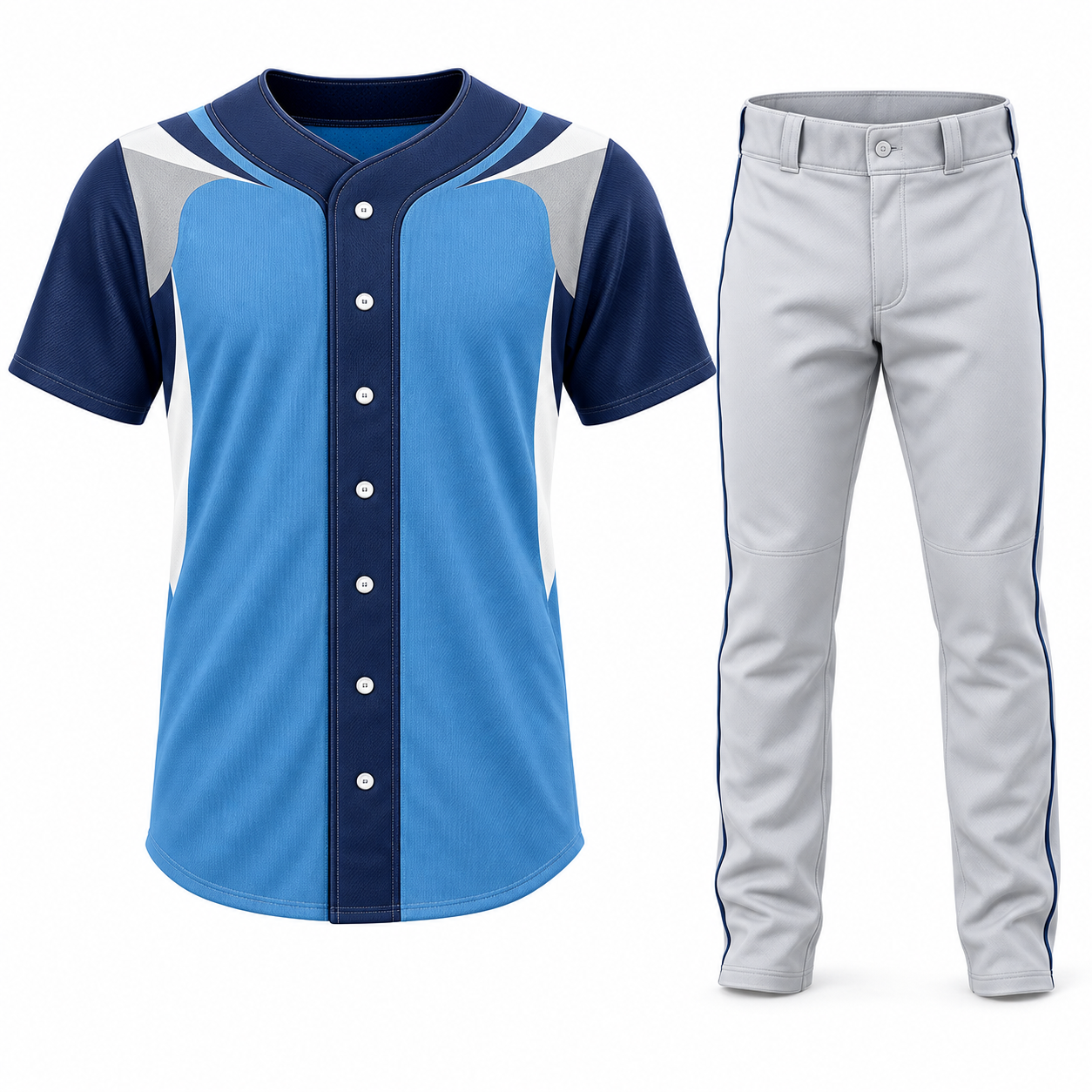 Button-front baseball jersey