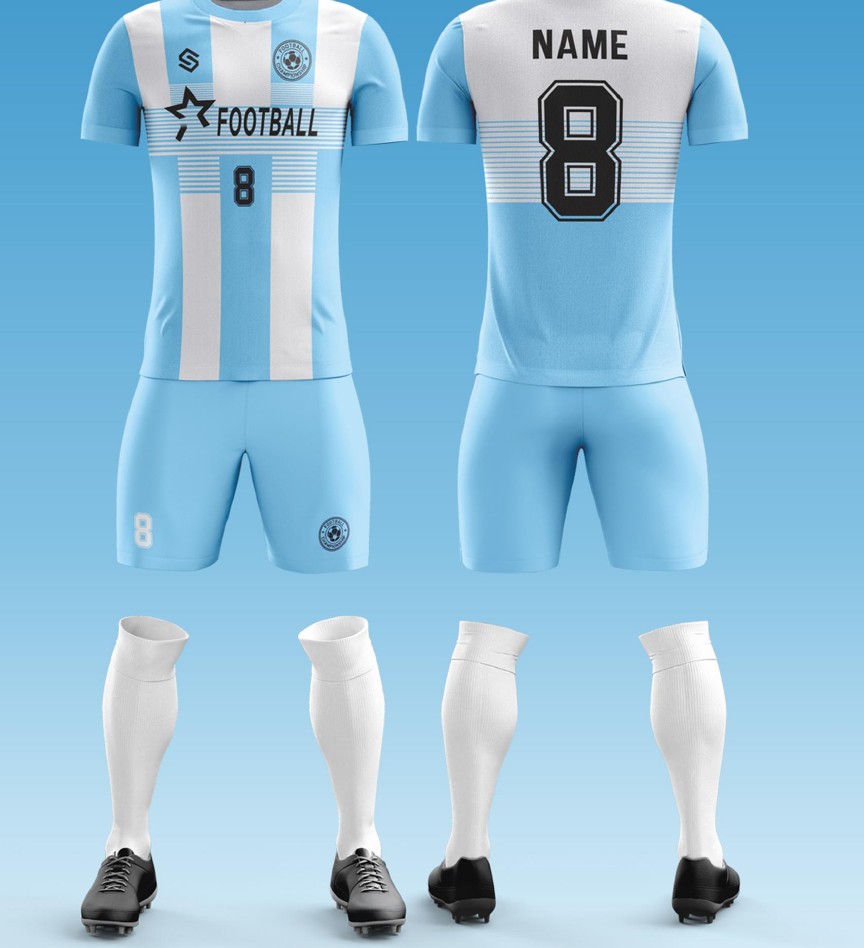 Striped football kit